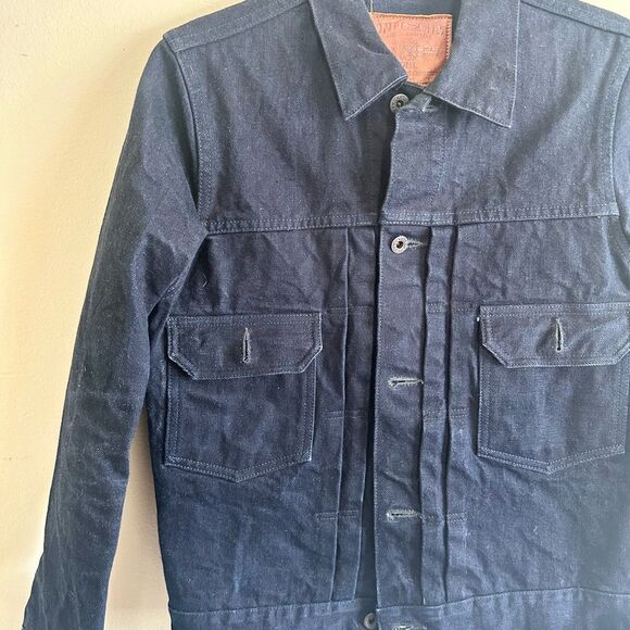 ONI Denim Denim Jacket Type II Double Indigo Overdyed Trucker Men’s Size 36 - Picture 9 of 13